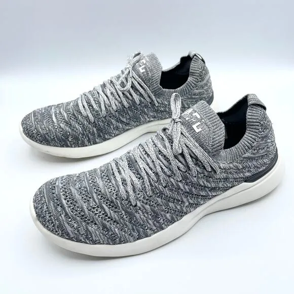 APL Techloom Wave Shoes Smoke Ivory Melange Gray White Running Womens 10.5