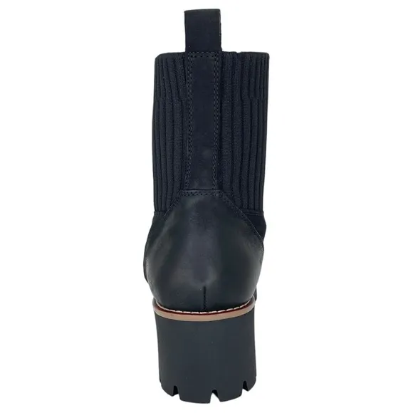 Aqua College Dream Black Nubuck Leather Waterproof Womens Ankle Boots Size 5.5M