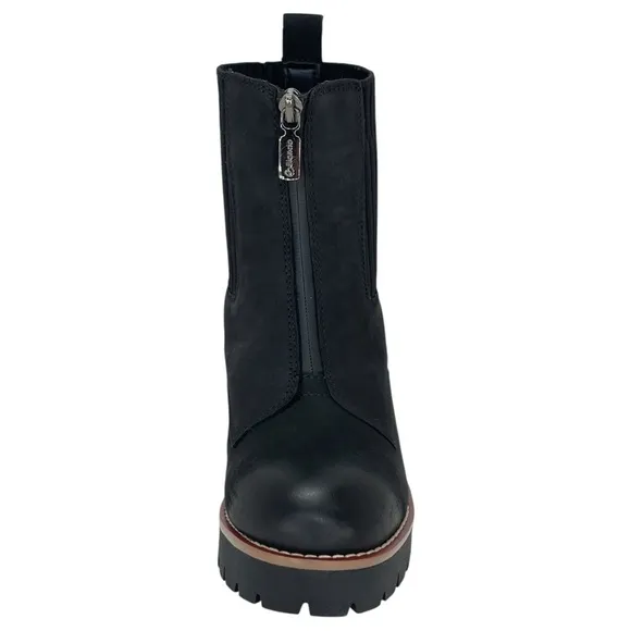 Aqua College Dream Black Nubuck Leather Waterproof Womens Ankle Boots Size 5.5M