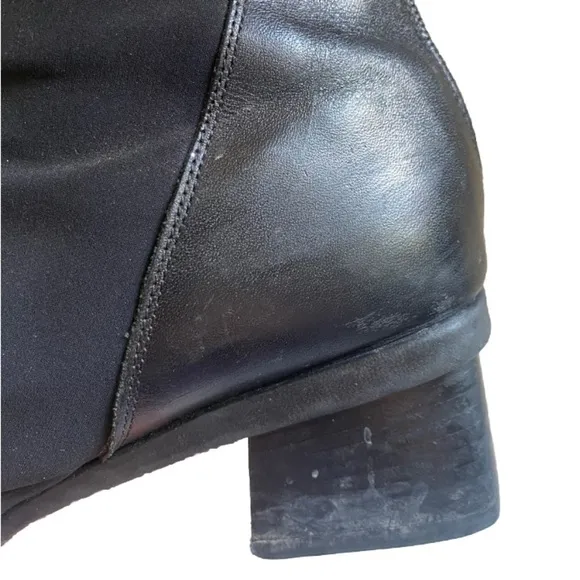 Aquatalia Fabric &amp; Leather Water resistant Block Heel Boots