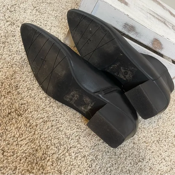 Aquatalia Fosca Black Soft Leather Mod Ankle Booties