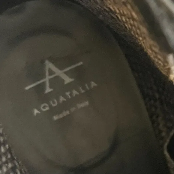 Aquatalia Fosca Black Soft Leather Mod Ankle Booties