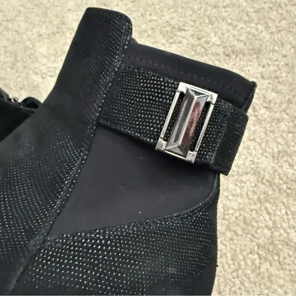 Aquatalia Russell &amp; Bromley Black Weatherproof Textured Ankle Boots