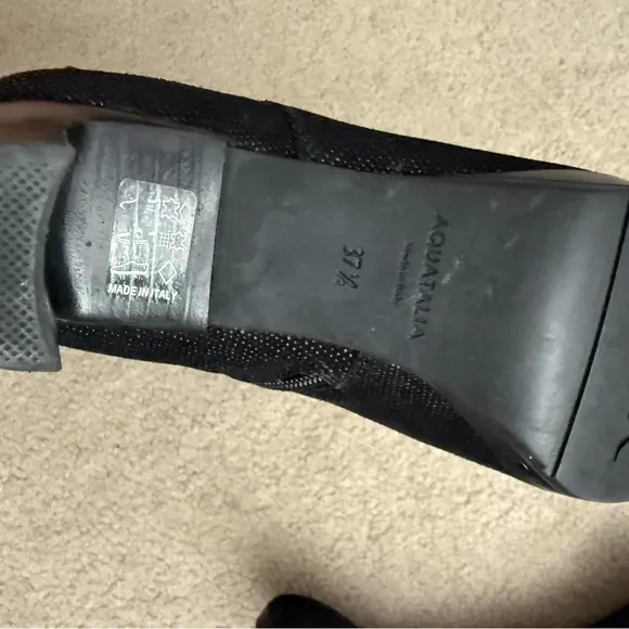 Aquatalia Russell &amp; Bromley Black Weatherproof Textured Ankle Boots
