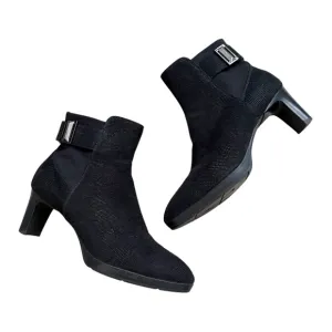 Aquatalia Russell &amp; Bromley Black Weatherproof Textured Ankle Boots