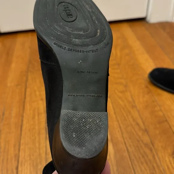 Arche Black Suede Ankle Boots. Size 8. EUC