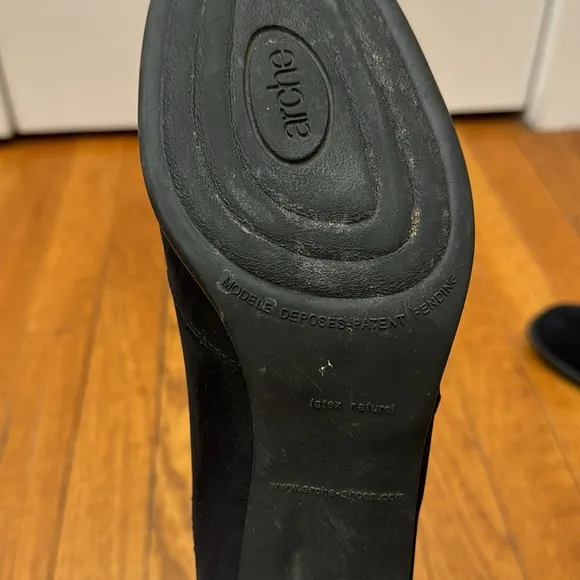 Arche Black Suede Ankle Boots. Size 8. EUC