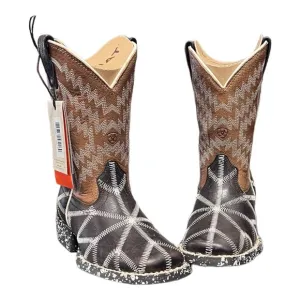 ARIAT KIDS BOOT IN PHANTON TYCOON Black And Brown And White Size 9.5