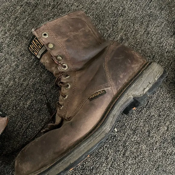 Ariat Men's Brown Workhog waterproof leather Boots composite toe size 10 D