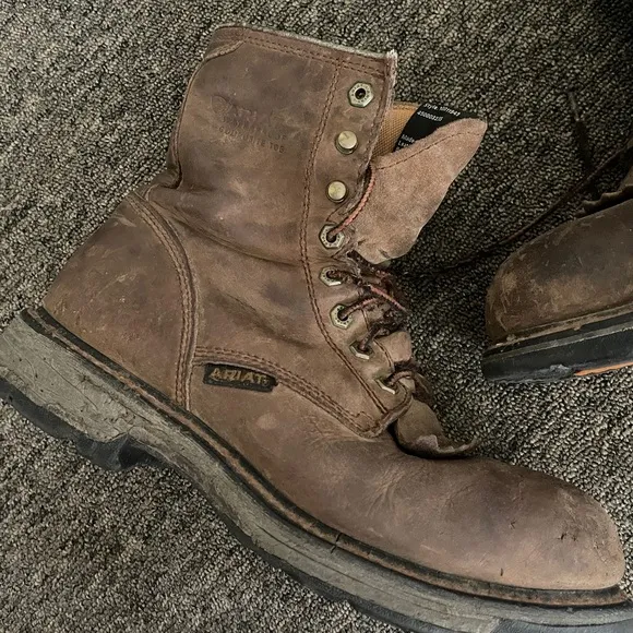 Ariat Men's Brown Workhog waterproof leather Boots composite toe size 10 D
