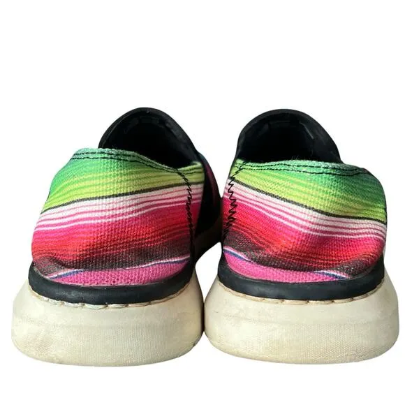 Ariat Sneaker Shoes Womens 8 Multicolor Stripe Old Muted Serape Slip On Comfort