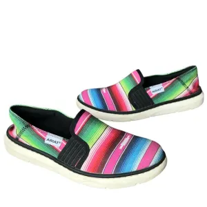 Ariat Sneaker Shoes Womens 8 Multicolor Stripe Old Muted Serape Slip On Comfort