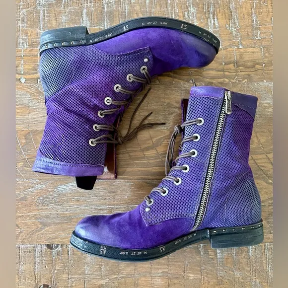 A.S.98 Rare Purple Boots, Size 41