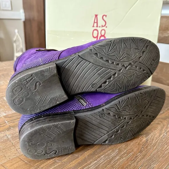 A.S.98 Rare Purple Boots, Size 41