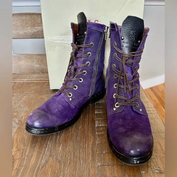 A.S.98 Rare Purple Boots, Size 41