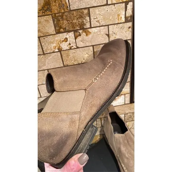 Aston Grey Brown Leather Shoes