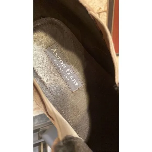 Aston Grey Brown Leather Shoes