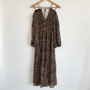 ASTR the Label Ciri Floral Cold Shoulder Long Sleeve Dress