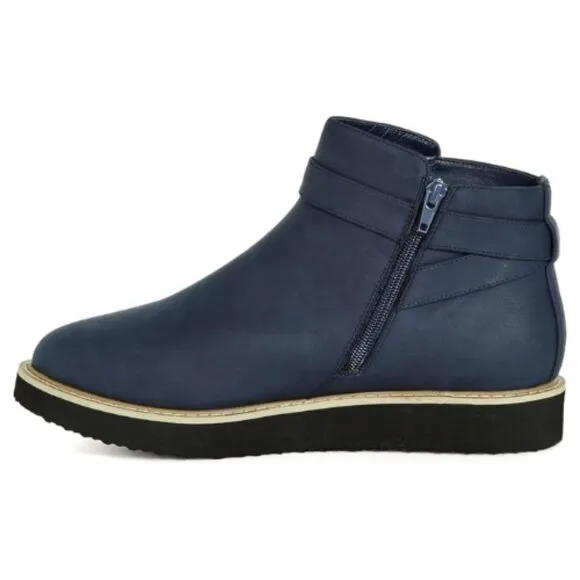 AVENUE Women's Wide Fit Valentina Ankle Boot Fashion Size 7W/ 38 EUR,  NAVY