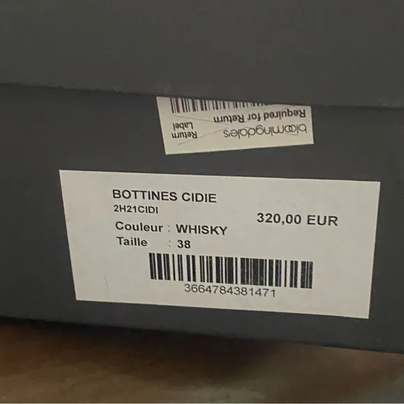ba&amp;sh Brown Leather boots Cidie size EU38 New in box