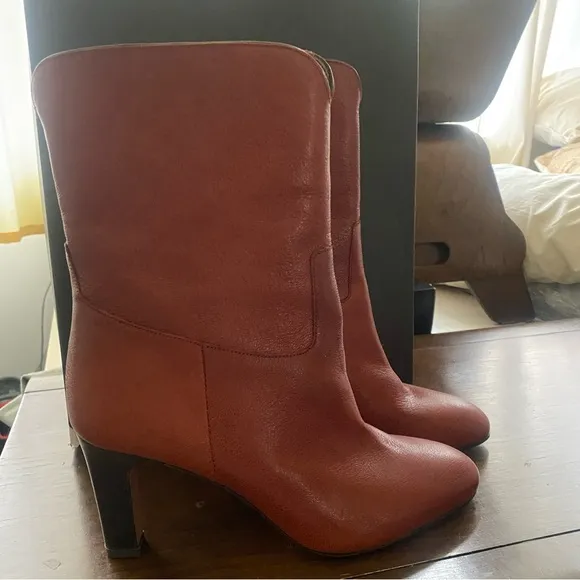 ba&amp;sh Brown Leather boots Cidie size EU38 New in box