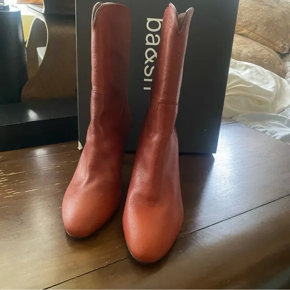 ba&amp;sh Brown Leather boots Cidie size EU38 New in box