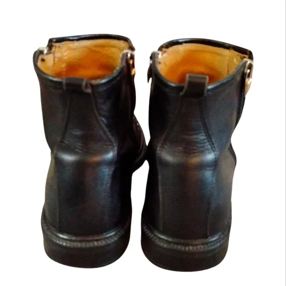 Bacco Bucci Men's Black Leather Ankle Boots Size 11