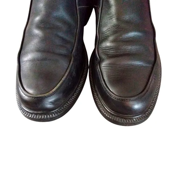 Bacco Bucci Men's Black Leather Ankle Boots Size 11