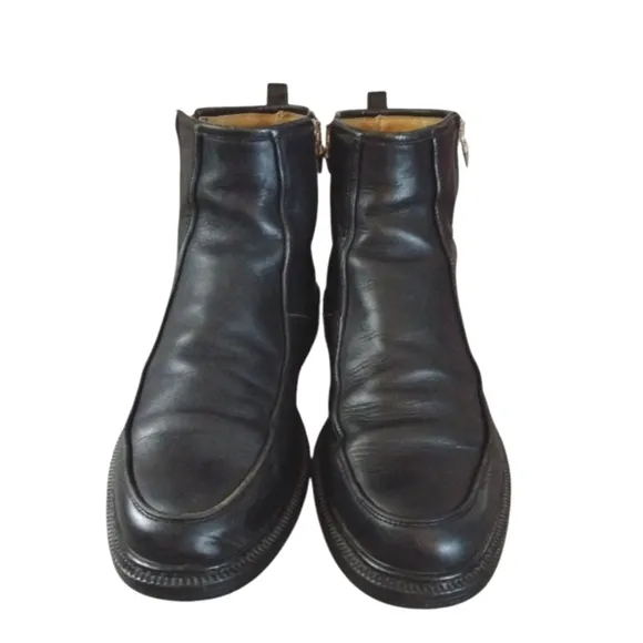 Bacco Bucci Men's Black Leather Ankle Boots Size 11