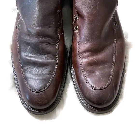 Bally Chocolate Brown Leather Ankle Boots
