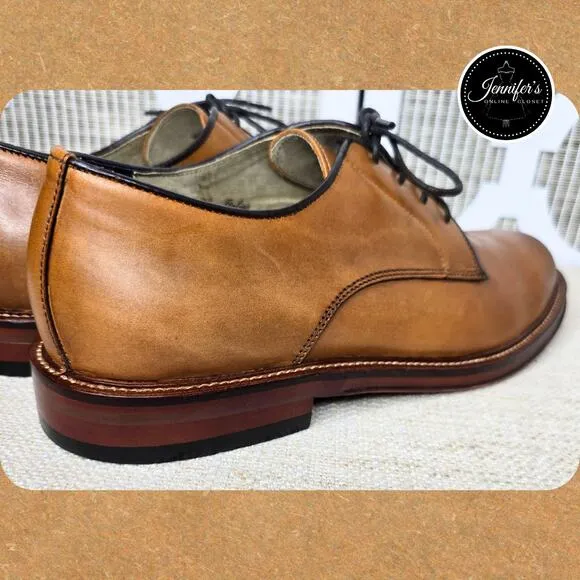 Banana Republic Men's Hinto Cognac Italian Leather Oxford Dress Shoes Size 9M