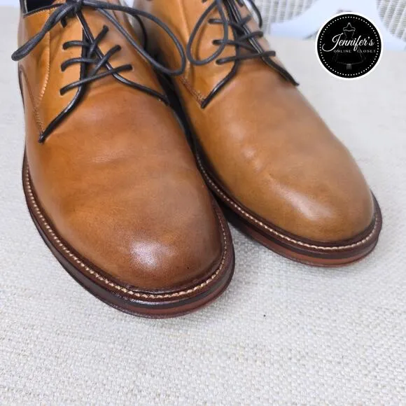 Banana Republic Men's Hinto Cognac Italian Leather Oxford Dress Shoes Size 9M