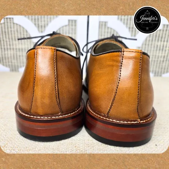 Banana Republic Men's Hinto Cognac Italian Leather Oxford Dress Shoes Size 9M