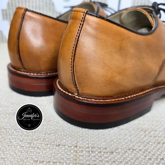 Banana Republic Men's Hinto Cognac Italian Leather Oxford Dress Shoes Size 9M