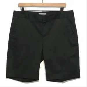 Banana Republic Mid Rise Cotton Blend Black Bermuda Short Size 12