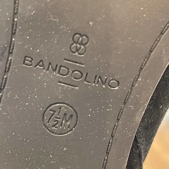 BANDOLINO Knee High Leather Riding Boots Black Waterproof Women's Size 7.5M