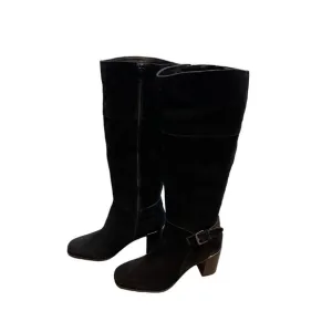 BANDOLINO Knee High Leather Riding Boots Black Waterproof Women's Size 7.5M