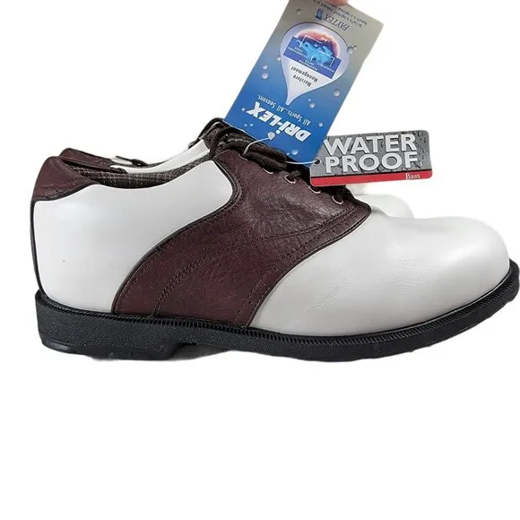 Bass Golf Waterproof Golfing Shoes Size 8M White