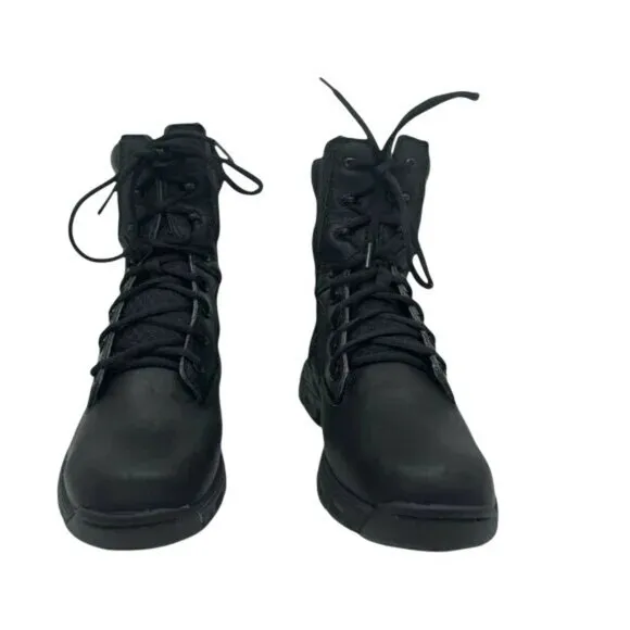 Bates Mens Black Tactical Boots Side Zipper Sz 8.5 Durable &amp; Comfortable E06688
