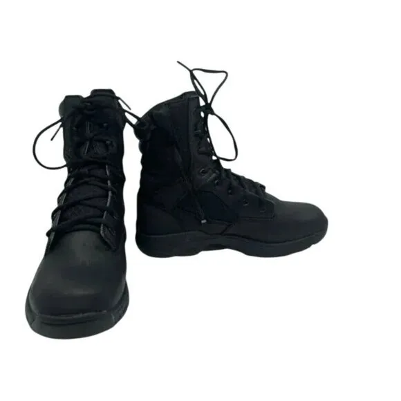 Bates Mens Black Tactical Boots Side Zipper Sz 8.5 Durable &amp; Comfortable E06688