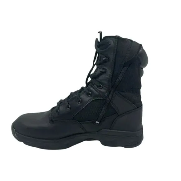 Bates Mens Black Tactical Boots Side Zipper Sz 8.5 Durable &amp; Comfortable E06688