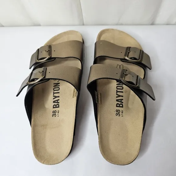 Bayton Klapki Atlas Metallic Bronze Sandal Slide Size 38