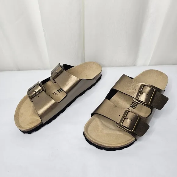 Bayton Klapki Atlas Metallic Bronze Sandal Slide Size 38