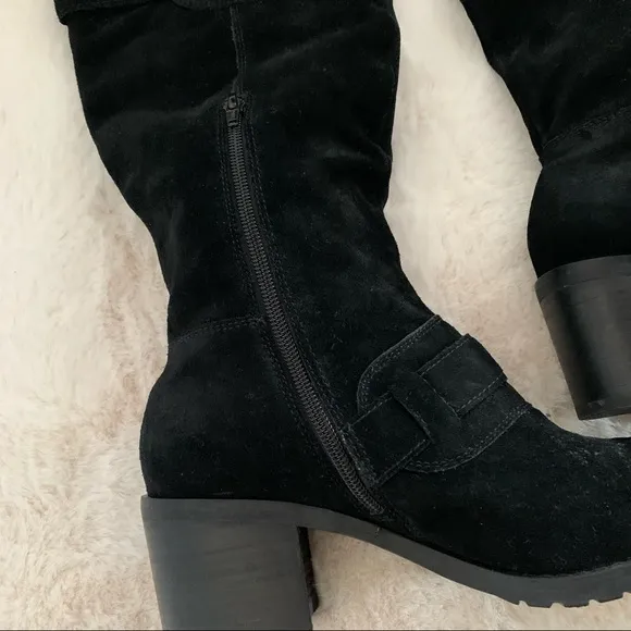 BC Footwear Black women suede boots size 9.5