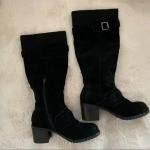 BC Footwear Black women suede boots size 9.5