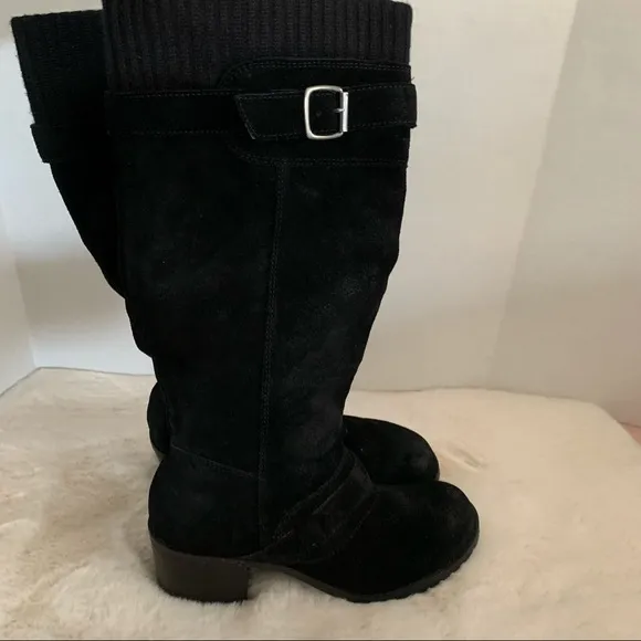 BC Footwear Black women suede boots size 9.5