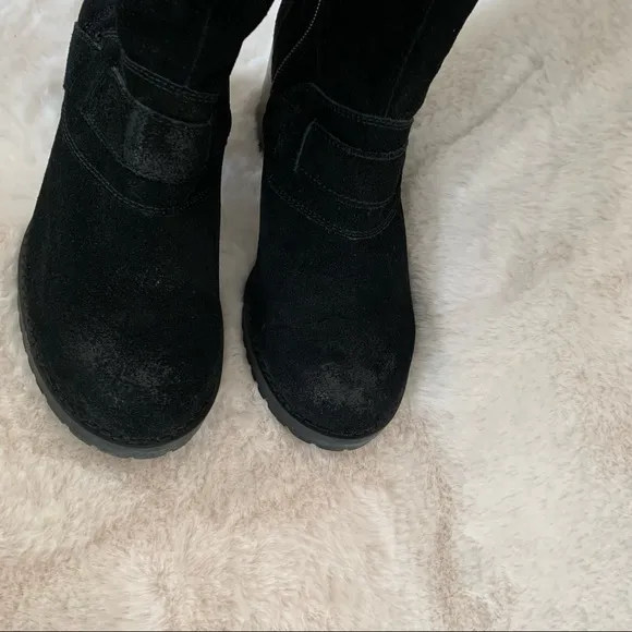 BC Footwear Black women suede boots size 9.5
