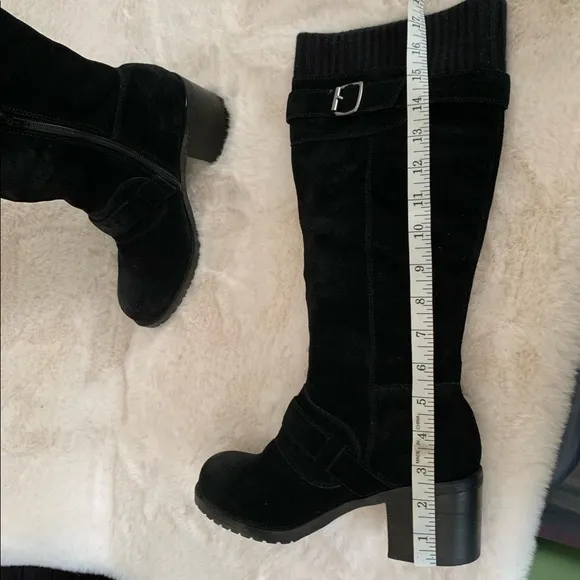 BC Footwear Black women suede boots size 9.5