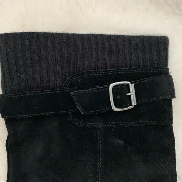 BC Footwear Black women suede boots size 9.5