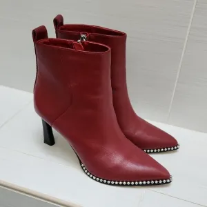 BCBGeneration Beya Leather Ankle Boots with Studded Detail